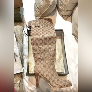 Gucci knee high boots.